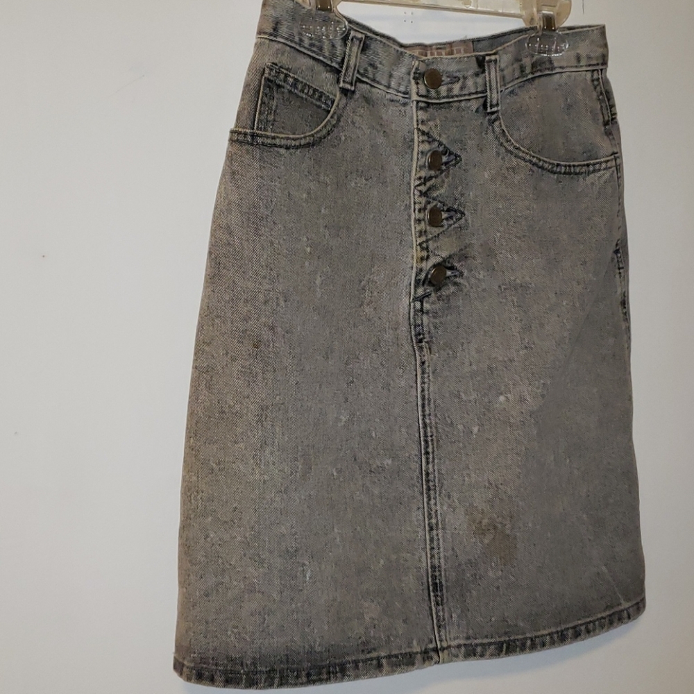 WHIPP gray denim skirt size 9